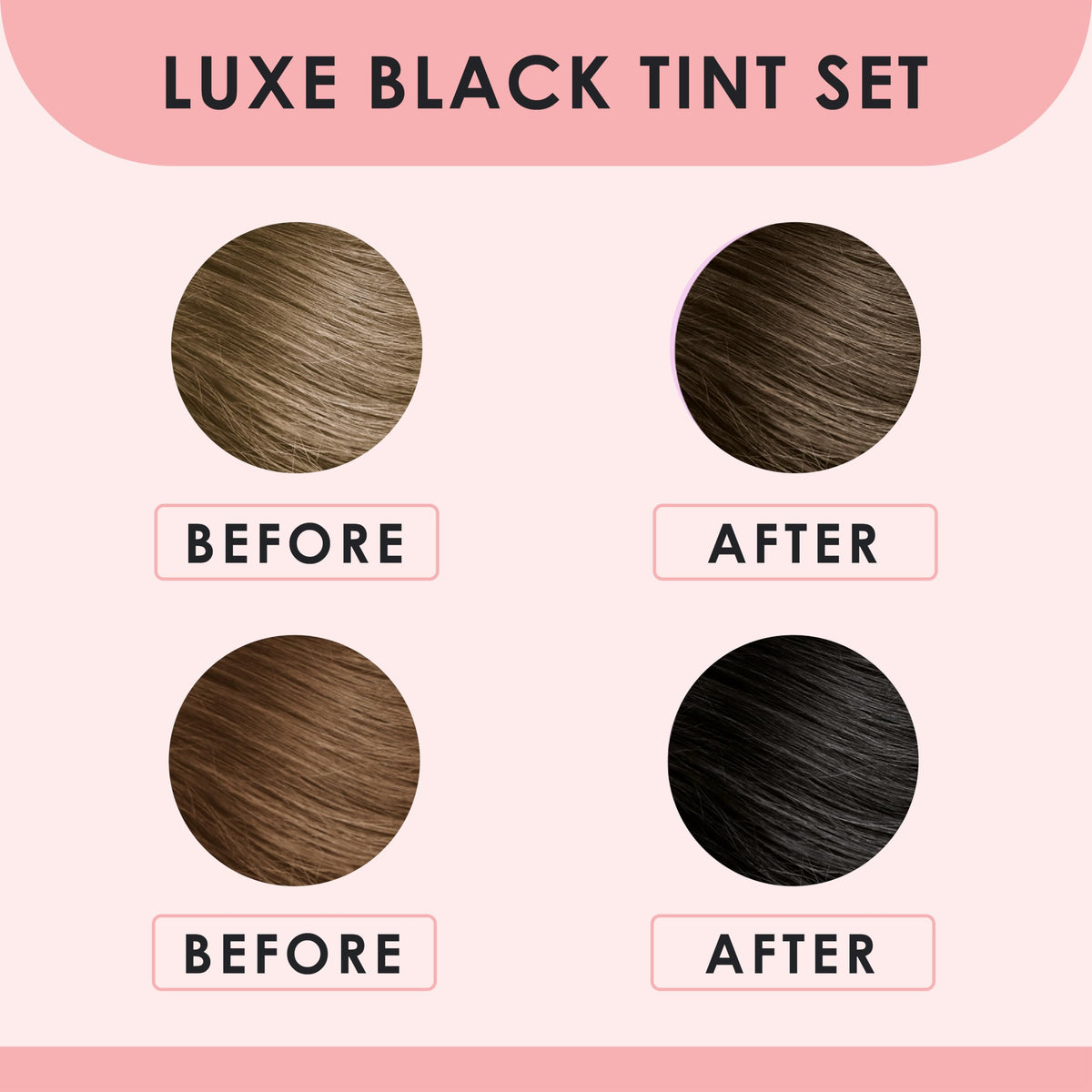 LUXE kit contents laid out to show tube sizes and included elements