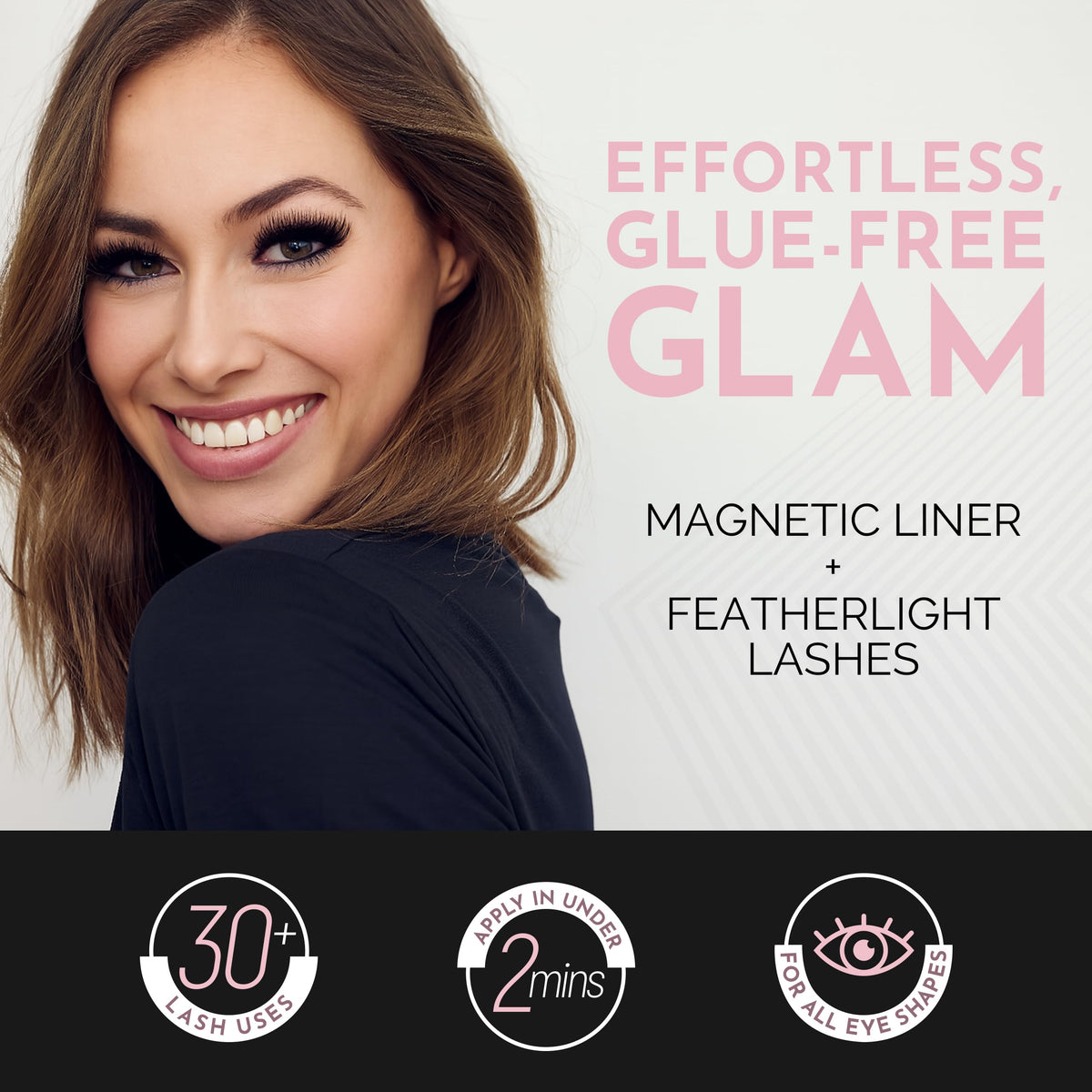Luxillia close-up of lash fibers highlighting natural texture and blend