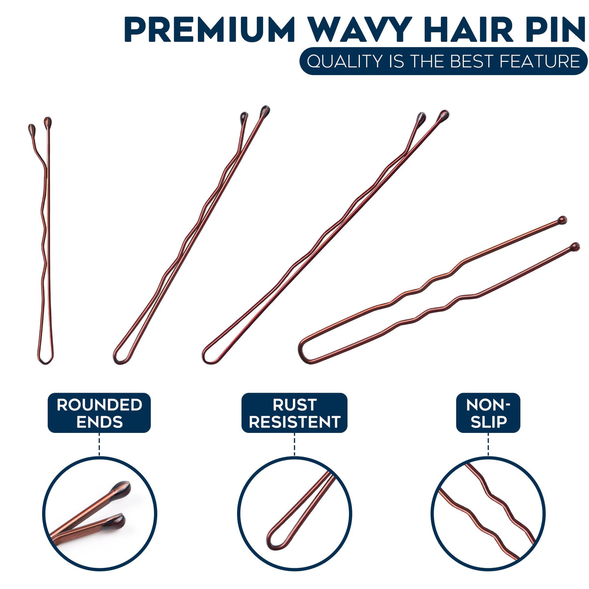 Luxurecourt close-up of rounded tip preventing hair snags
