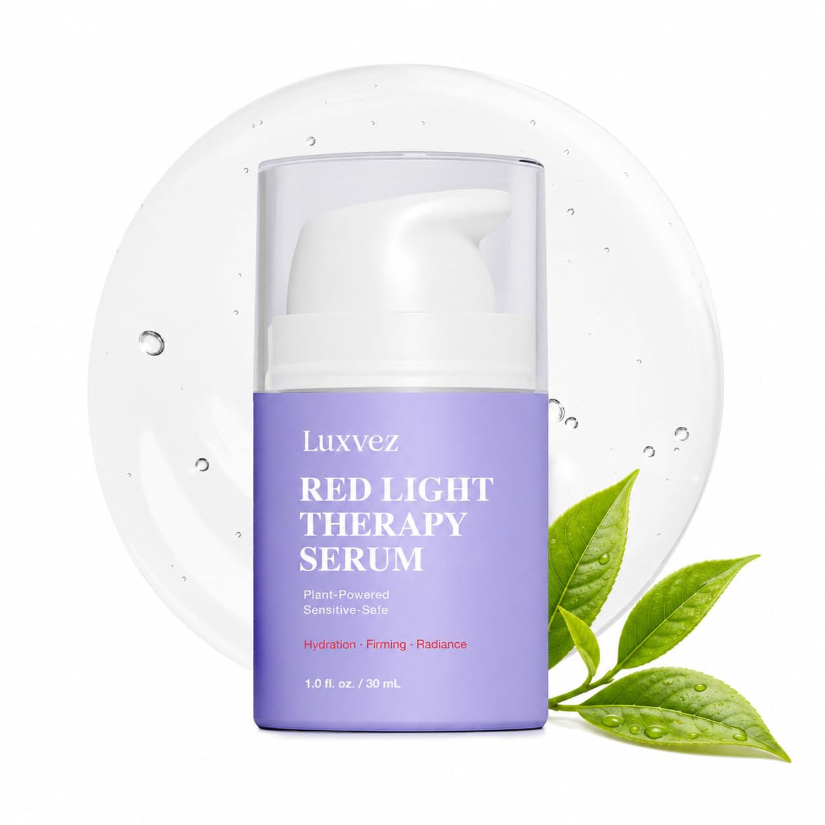 Luxvez front packaging showing 1 fl oz bottle and clear benefits