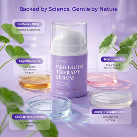 Luxvez pump dispensing serum showing easy, mess-free application