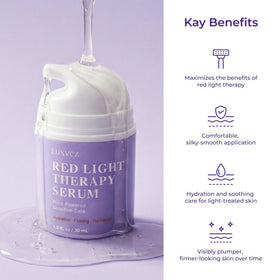 Luxvez texture close-up of gel-serum demonstrating smooth glide