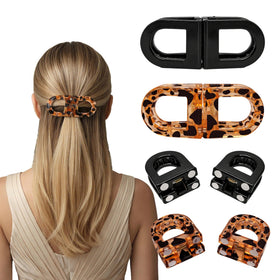 luzia glo front view showing two magnetic hair clips and compact design benefit