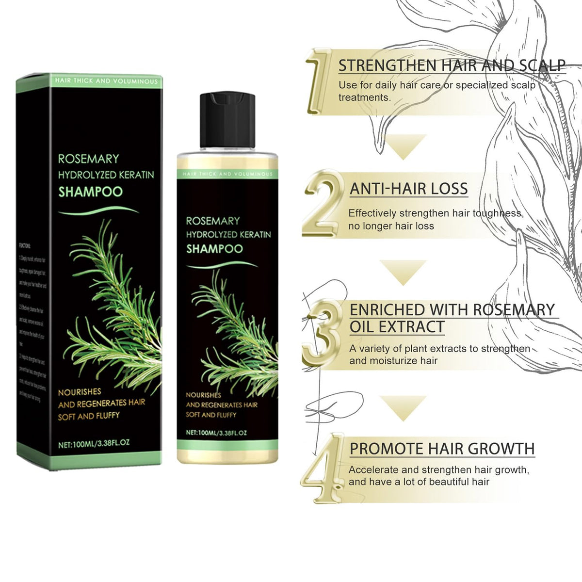 Lvjonya shampoo pouring texture close-up, showcases creamy consistency for easy spread