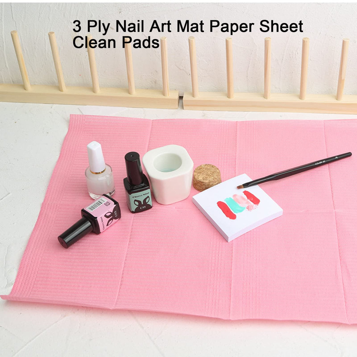 LXIANGN salon lifestyle setup showing protected countertop and fast cleanup