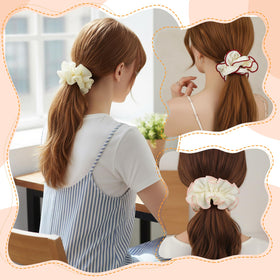LXUEJIE scrunchie securing a high ponytail for secure comfortable hold
