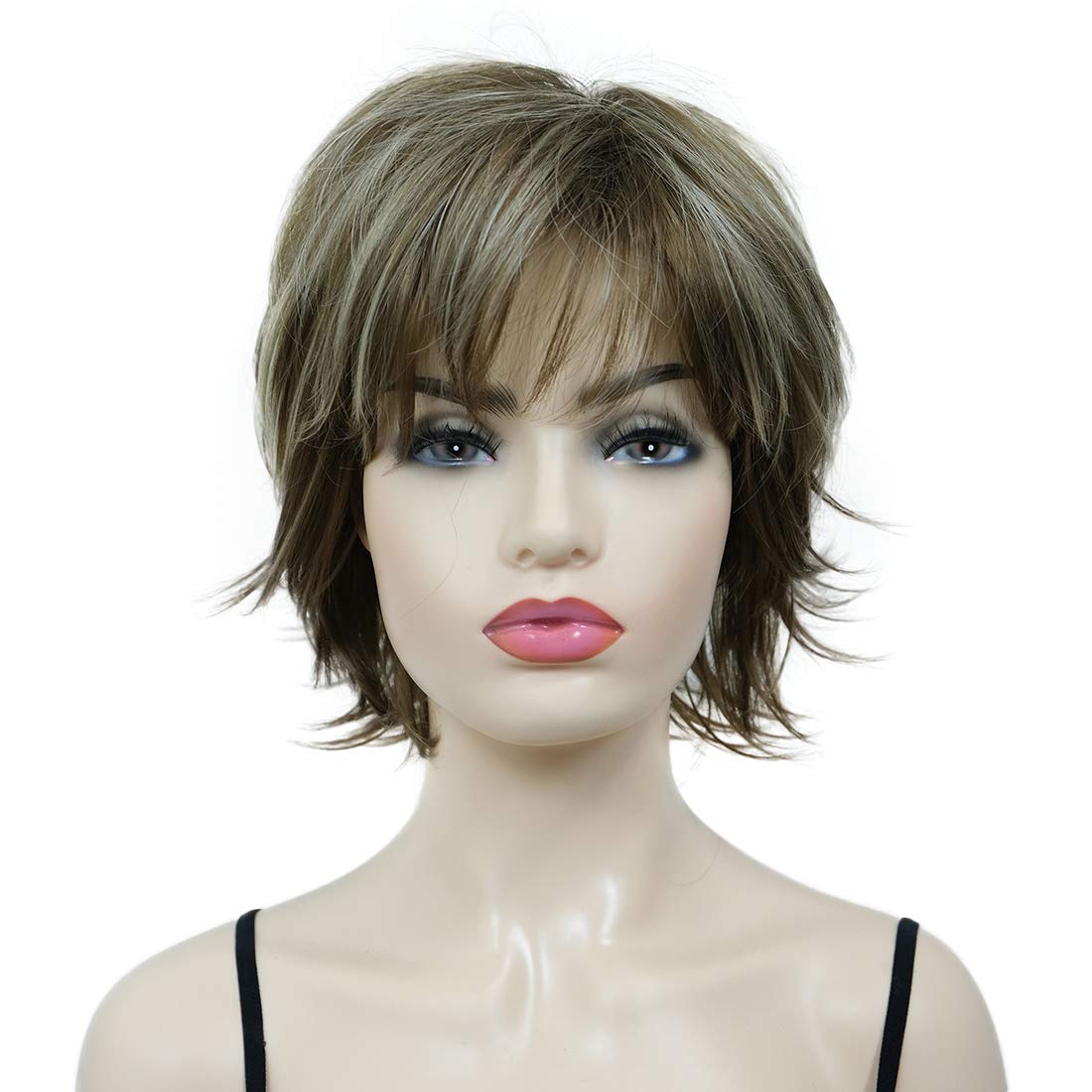 Lydell front view showing layered shag and natural movement benefit