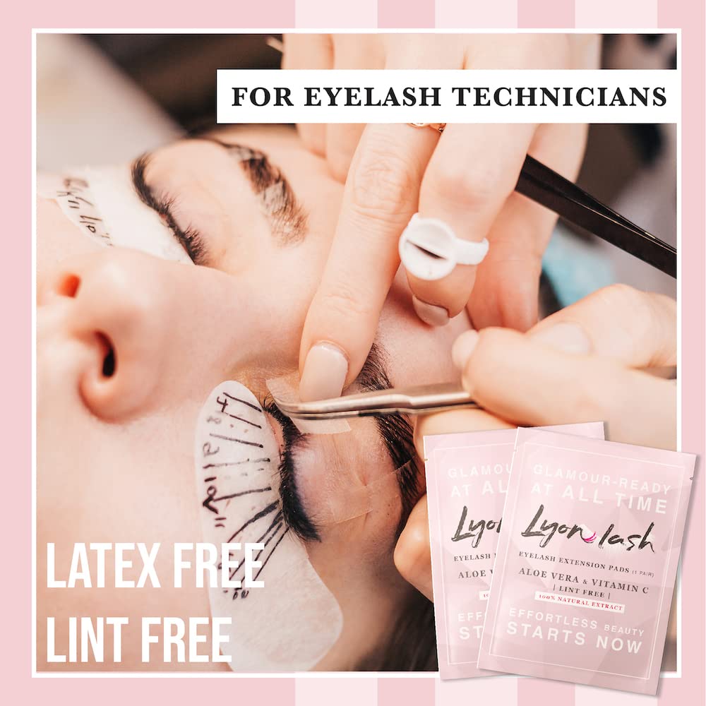 Lyon Lash in use showing technician applying pad for precise lash isolation and comfort