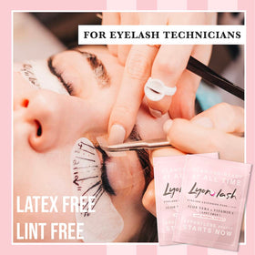 Lyon Lash in use showing technician applying pad for precise lash isolation and comfort
