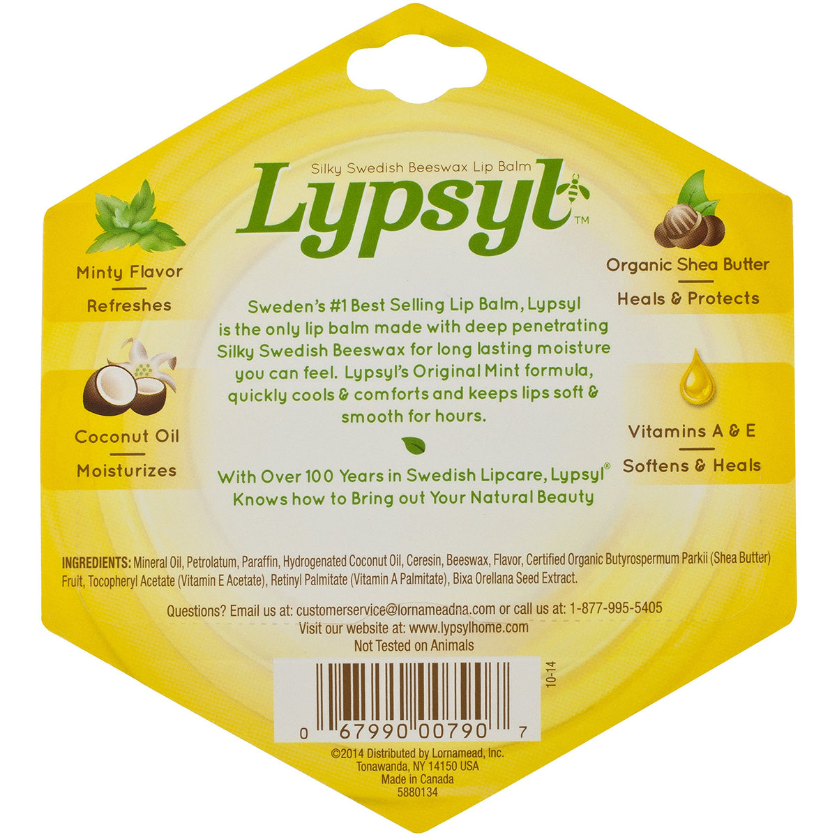 Lypsyl in pocket lifestyle shot showing portable mint balm for on-the-go hydration