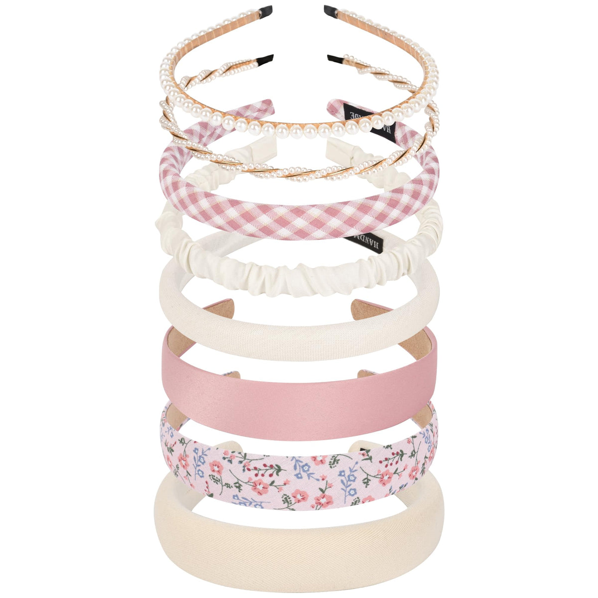LYroo front view of eight headbands shows color variety and styling options