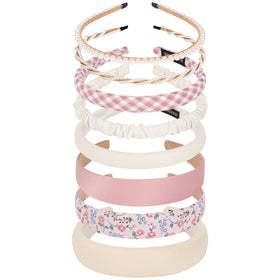LYroo front view of eight headbands shows color variety and styling options