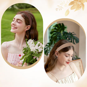 LYroo in-use on model creating a neat everyday hairstyle