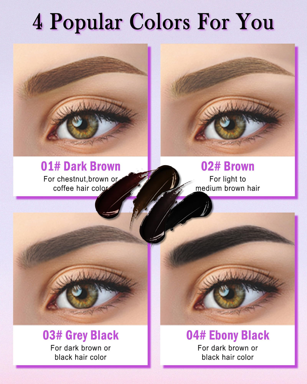 LYSdefeu before and after brows demonstrating fuller arches, natural look