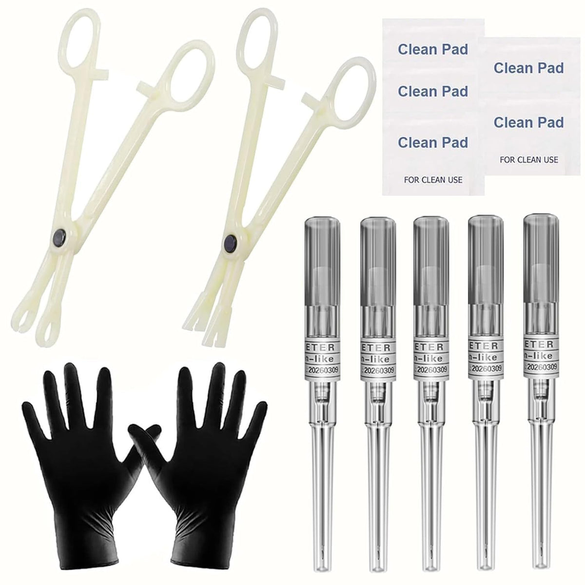 Lyuxzad front packaging showing complete piercing kit benefits clarity
