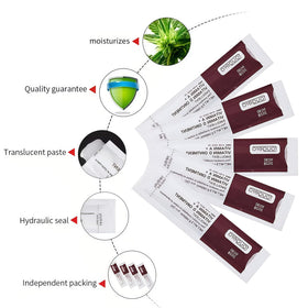 Lyuxzad open sachet with gel texture highlighting non-greasy finish