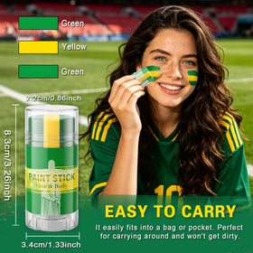 LZXLUKGIR paint being applied to a cheek demonstrating fast, bold coverage