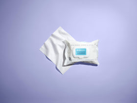 m-61 cloth in use removing makeup from cheek while protecting sensitive skin