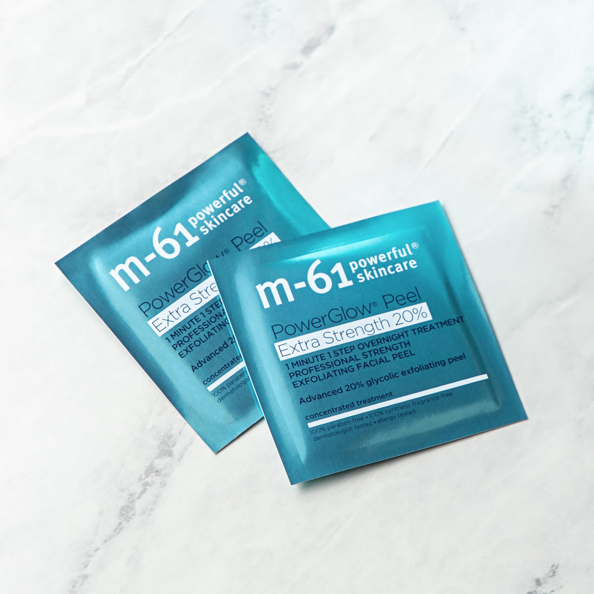 m-61 ingredient label close-up highlighting active acids