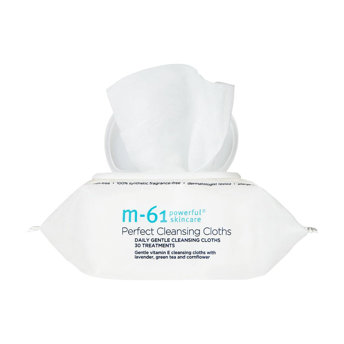 m-61 pack front showing resealable pack and branding for convenient travel