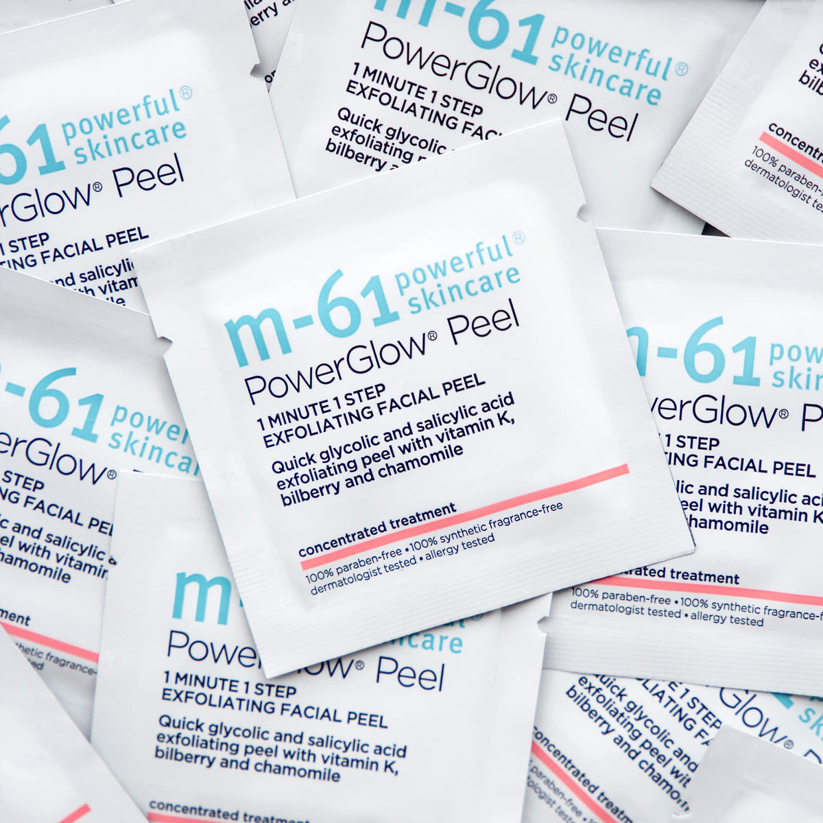 m-61 close-up of exfoliating pad texture for effective resurfacing