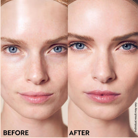 M. Asam mousse on applicator spoon showing lightweight consistency for easy use