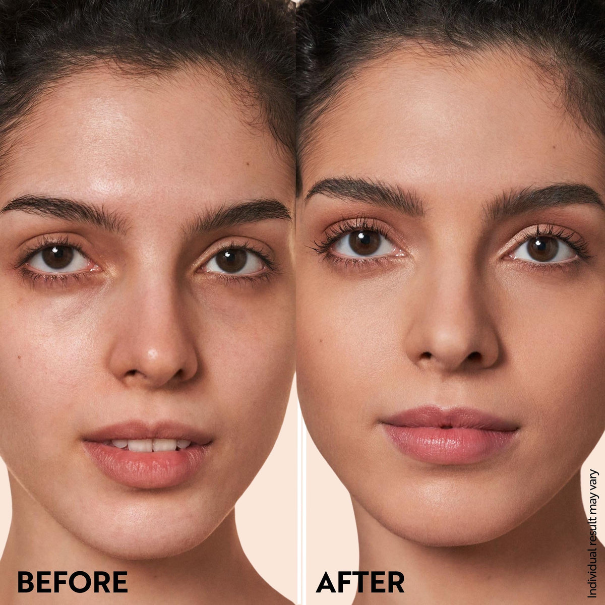 M. Asam applying mousse with brush for even, buildable coverage benefit