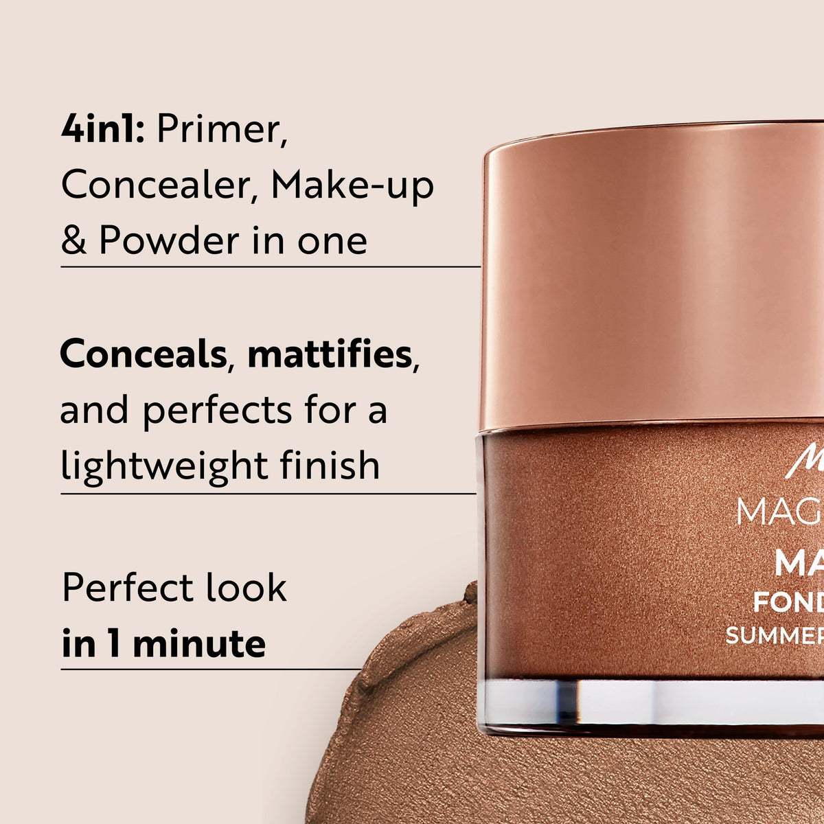 M. Asam closeup texture of mousse highlighting smooth, blendable finish