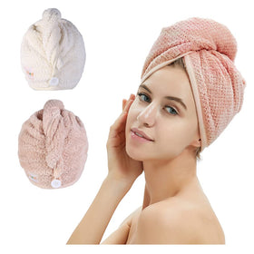 M-bestl front packaging showing two pink and beige towels, quick-dry convenience