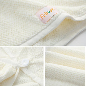 M-bestl model wearing turban after shower showing reduced drying time