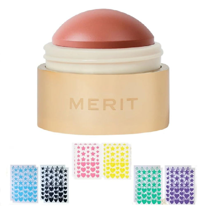 M Flush Balm front packaging showing soft peach color and compact design benefit convenience