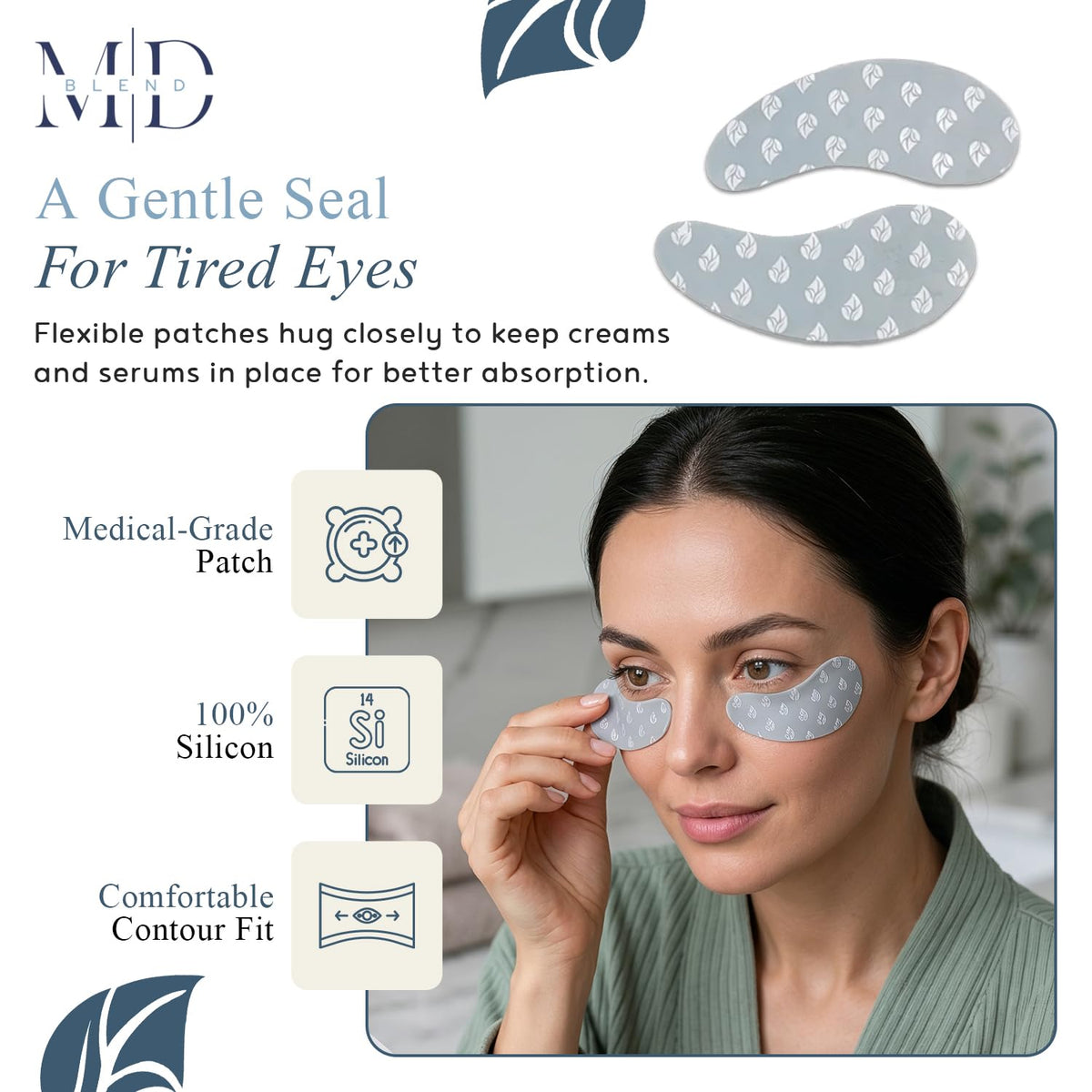 M.D. Blend close-up silicone texture showing smooth comfortable seal