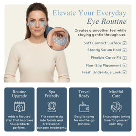 M.D. Blend patches applied under eye demonstrating secure fit benefit