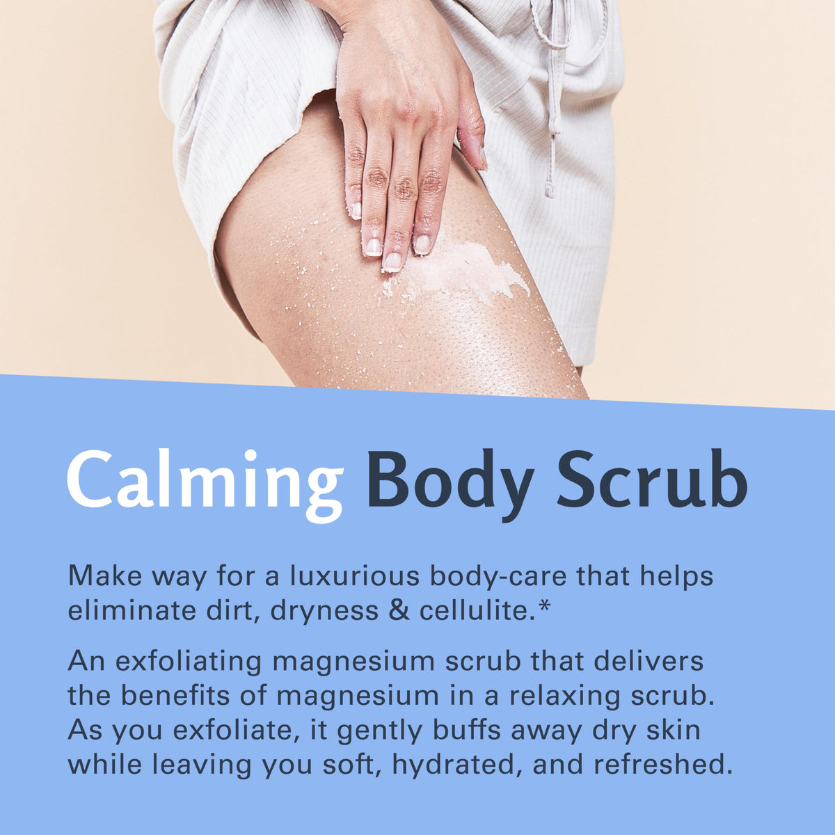 Foot being exfoliated with M3 Naturals scrub to soften rough skin