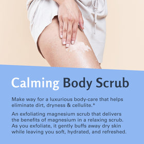 Foot being exfoliated with M3 Naturals scrub to soften rough skin