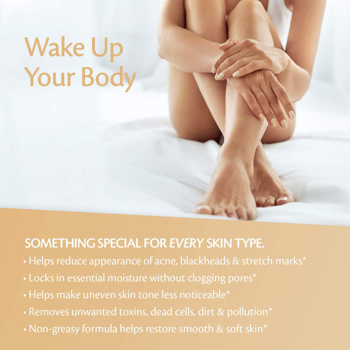 M3 Naturals applied to a lower leg demonstrating smoothing action