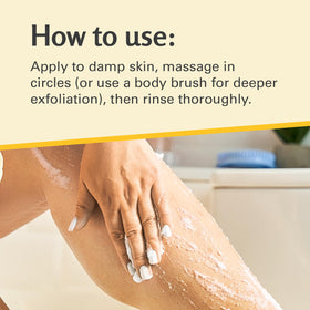 M3 Naturals being massaged onto legs to show smoothing and hydrating benefit
