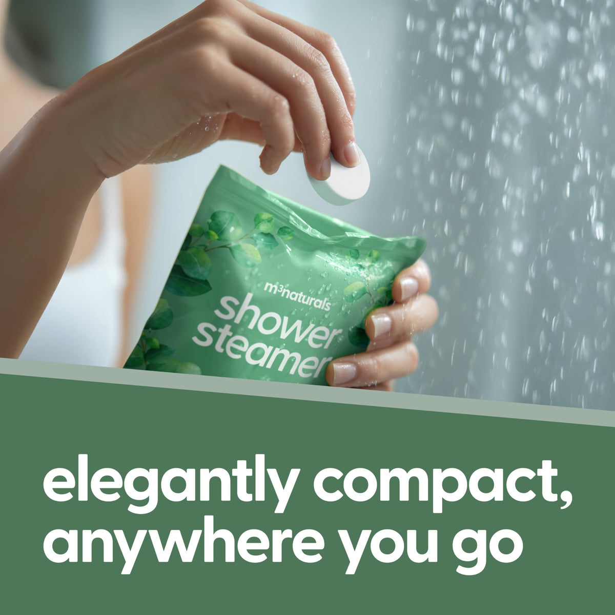 M3 Naturals steamers in a gym bag supporting post-workout refresh benefit