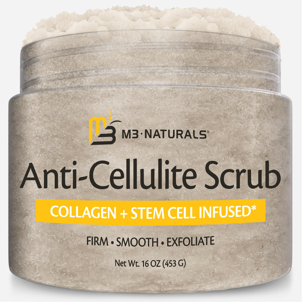 M3 Naturals jar front view showing label and 16oz size, clear product identity and benefit