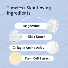 Hand applying M3 Naturals scrub demonstrating smooth exfoliation and calming feel