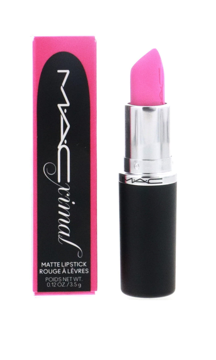 MAC Candy Yum Yum front packaging showing bold pink shade and sleek bullet