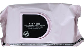 MAC front pack view showing resealable lid and sheet count for easy travel