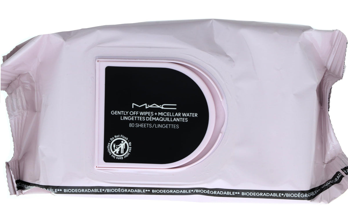 MAC wipe in use removing foundation and mascara for quick refresh