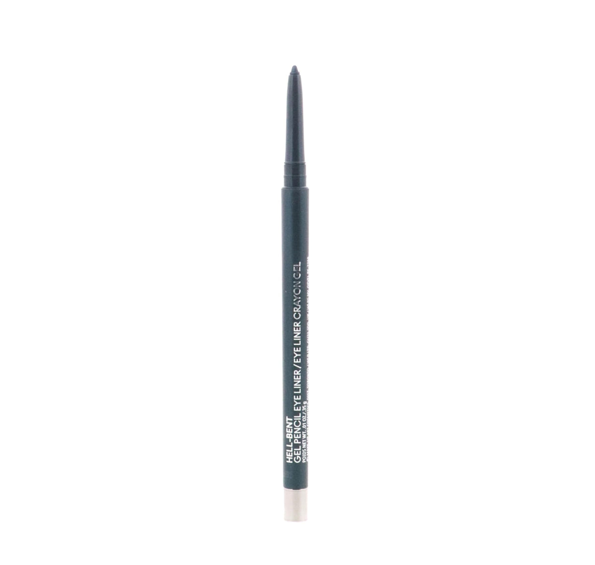 MAC Hell-Bent texture close-up showing pigmented black and pearlescent shimmer for depth