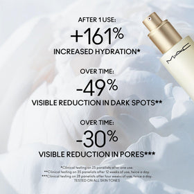 MAC Hyper Real Serumizer cap opened revealing nozzle, easy daily application benefit
