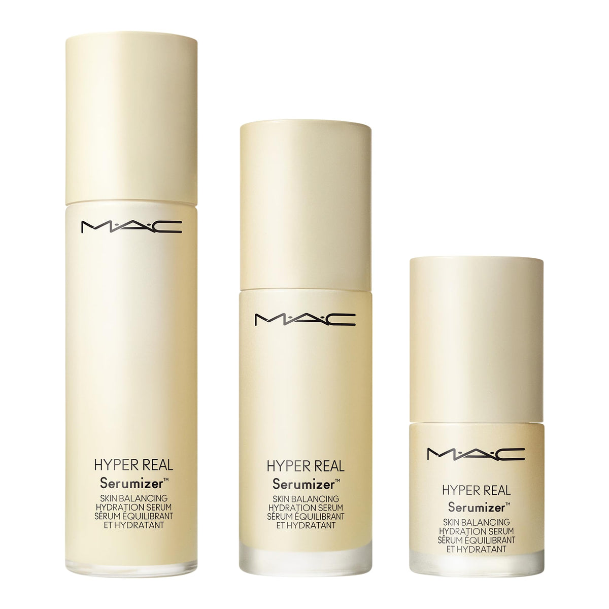 MAC Hyper Real Serumizer styled on bathroom vanity suggesting daily routine radiance