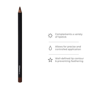 MAC lip pencil held in hand Cork illustrating travel-friendly size and control