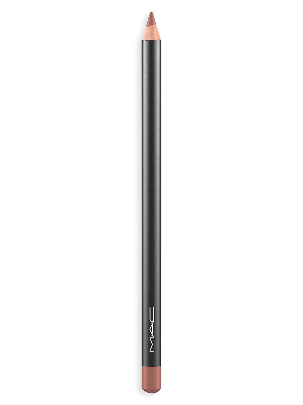M.A.C lip pencil Spice front packaging showing slim, travel-ready pencil and clear shade view