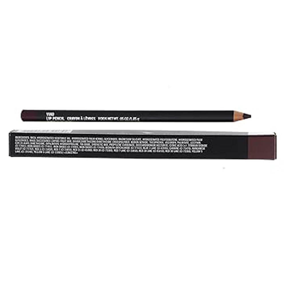 MAC lip pencil Vino texture swatch of wine shade illustrating rich pigment payoff
