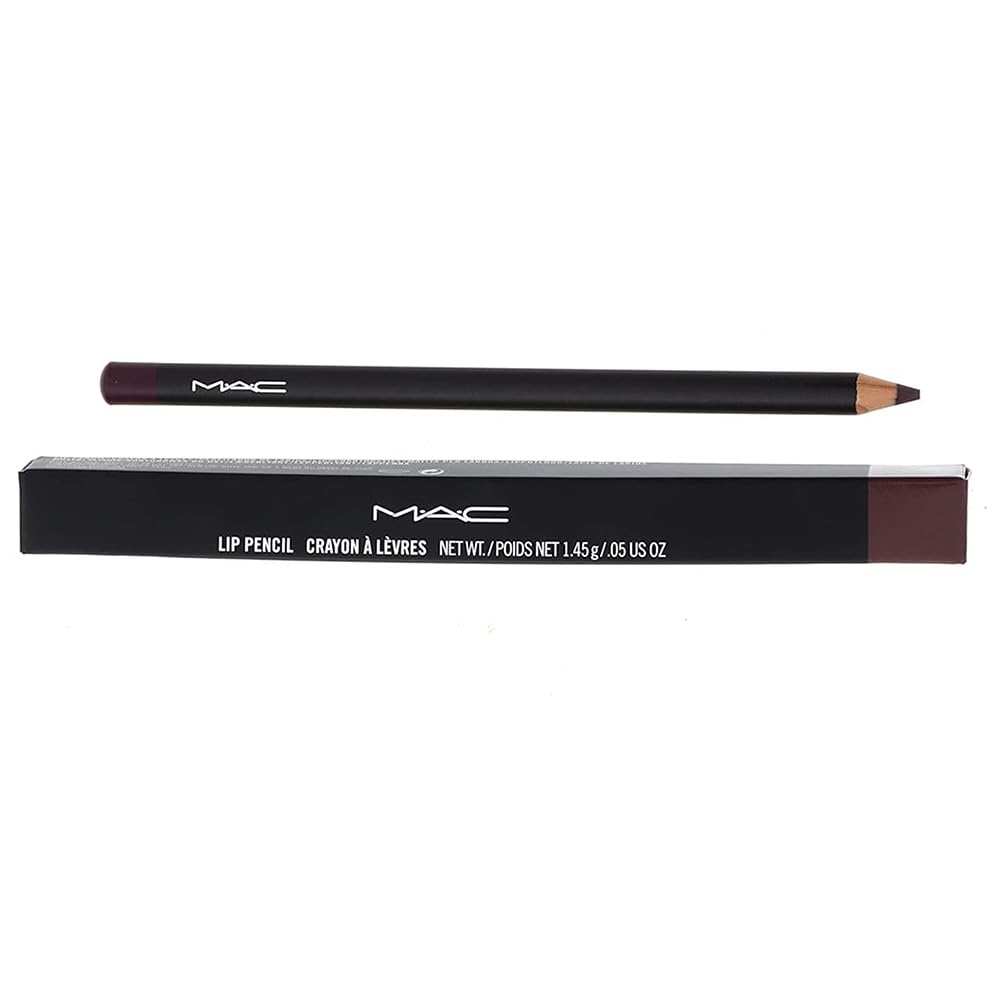 MAC lip pencil Vino tip closeup demonstrating creamy glide and neat application